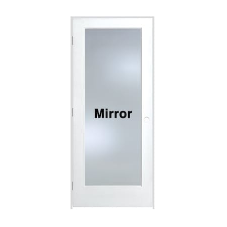 Trimlite 32"x80"x13/8" Primed 1Lite Mirror TwoSides Tempered Glass Interior French 69/16" RH Prehung 2868pri1501MIRTRH26D6916